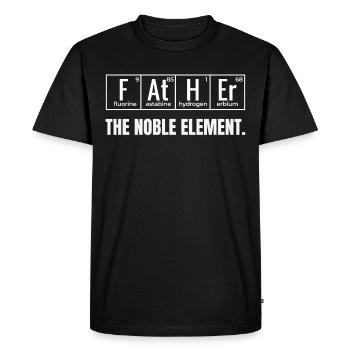 Père L'élément Noble Fête des pères Idée cadeau - T-shirt Premium bio Homme - noir - Devant - Nico (187cm)