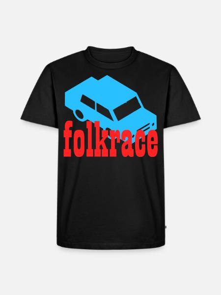 Folkrace - Männer Premium Bio T-Shirt - Schwarz