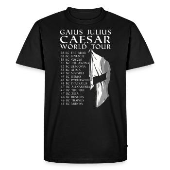 Histoire ancienne Gaius Julius Caesar Helm tour du monde - T-shirt Premium bio Homme - noir - Devant - Nico (187cm)