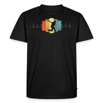 Cricket battement de coeur cricket vintage - T-shirt Premium bio Homme - noir - Devant - Nico (187cm)