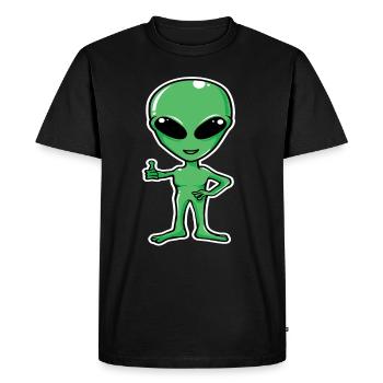 OVNI - T-shirt Premium bio Homme - noir - Devant - Nico (187cm)