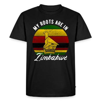 Zimbabwe - Men's Premium Organic T-Shirt - black - Front - Nico (187cm)