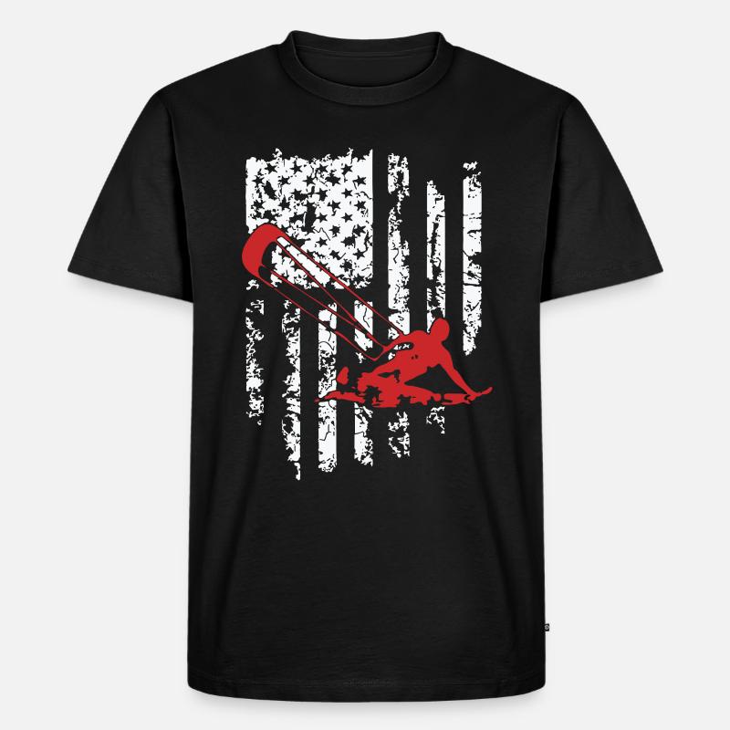 kitesurfing - Männer Premium Bio T-Shirt - Schwarz