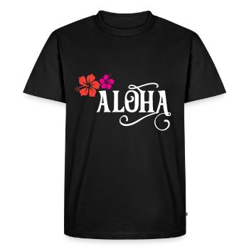 Aloha - T-shirt Premium bio Homme - noir - Devant - Nico (187cm)