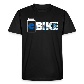 Batterie VAE vélo électrique Pedelec cadeau - T-shirt Premium bio Homme - noir - Devant - Nico (187cm)