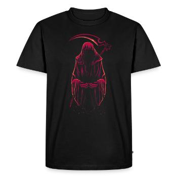 Sarcasme Grim Reaper Parrain Death Black humour - T-shirt Premium bio Homme - noir - Devant - Nico (187cm)
