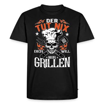 Grillen Der Tut Nix Griller BBQ Grillmeister - Männer Premium Bio T-Shirt - Schwarz - Vorne - Nico (187cm)
