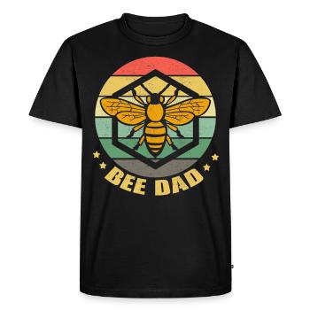 Bee Dad beekeeper beekeeping honey bees - Men's Premium Organic T-Shirt - black - Front - Nico (187cm)