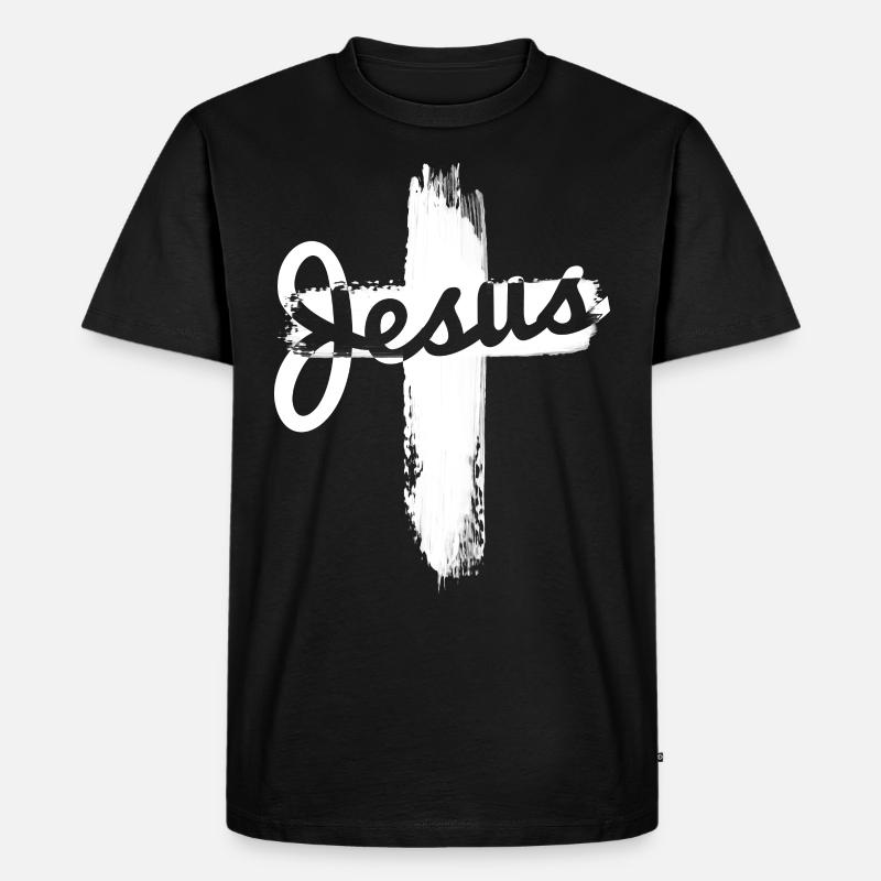 La croix de Jésus - T-shirt Premium bio Homme - noir