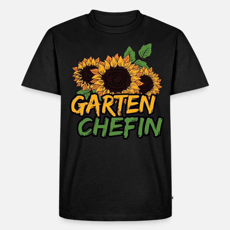 Garten Chefin - Männer Premium Bio T-Shirt - Schwarz