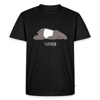 Tapir-Hemd Nachtaktive Zootiere Faulpelz - T-shirt Premium bio Homme - noir - Devant - Nico (187cm)
