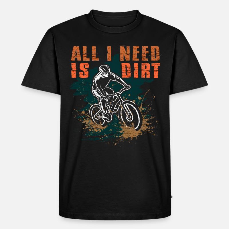 Mountainbiker - Männer Premium Bio T-Shirt - Schwarz