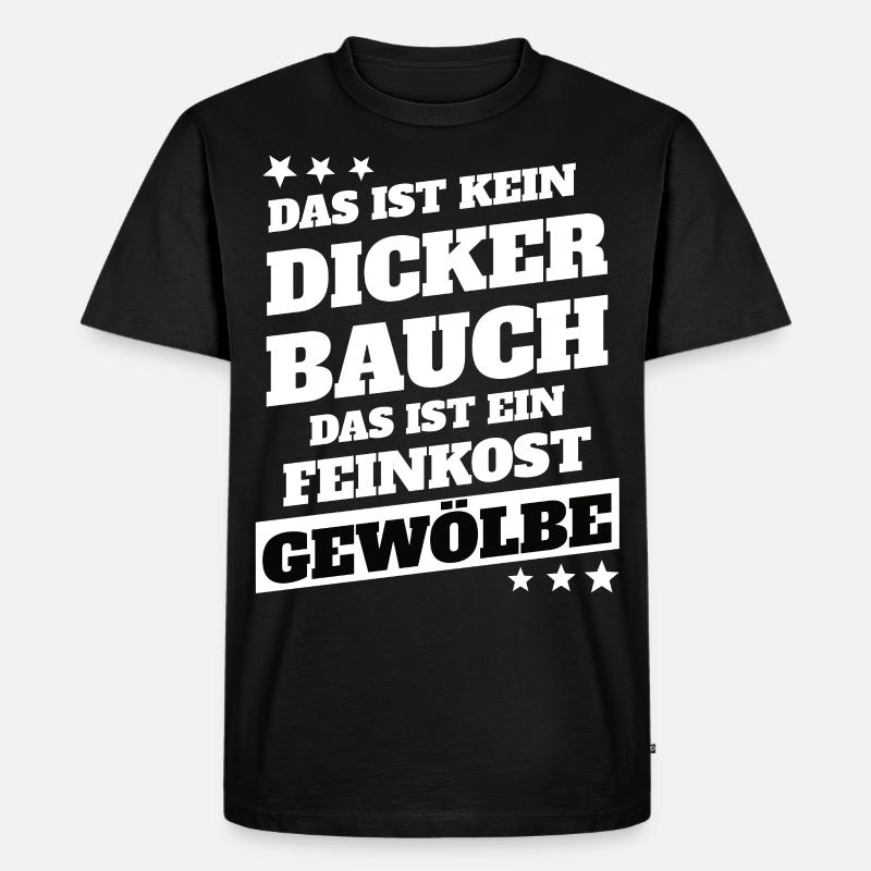 Kein Dicker Bauch - Männer Premium Bio T-Shirt - Schwarz