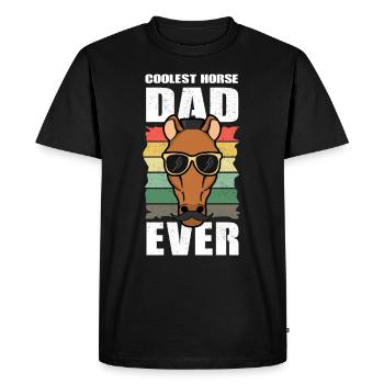 Propriétaire de cheval - T-shirt Premium bio Homme - noir - Devant - Nico (187cm)