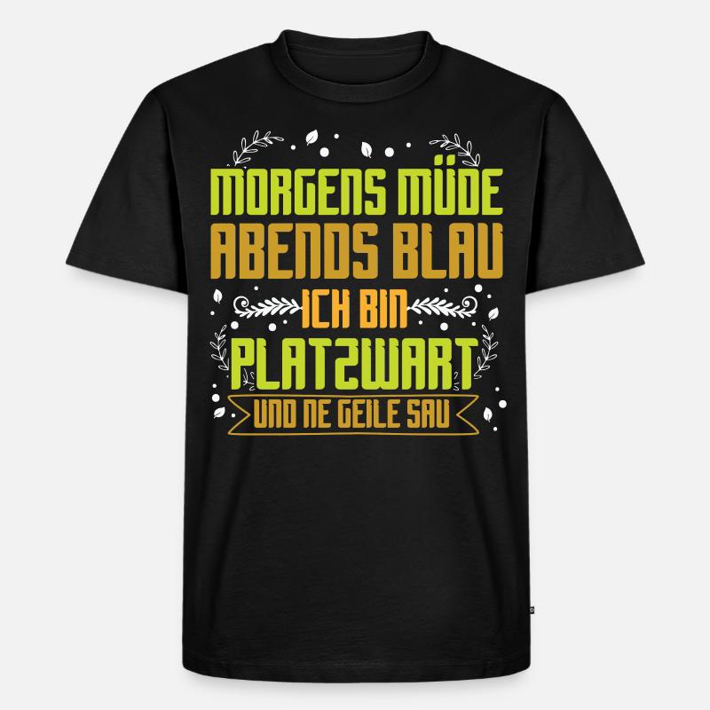 Platzwart Groundsman Greenkeeper Campingplatz - Männer Premium Bio T-Shirt - Schwarz
