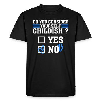 Funny saying childish penis gift - Men's Premium Organic T-Shirt - black - Front - Nico (187cm)