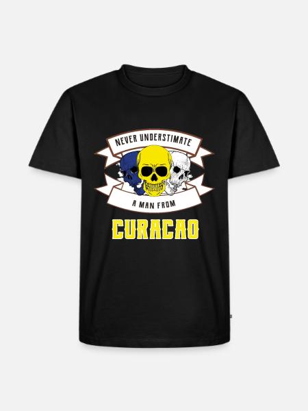 Never underestimate anyone from Curacao - Men's Premium Organic T-Shirt - black