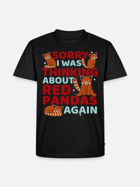 Red Panda Lover - Männer Premium Bio T-Shirt - Schwarz