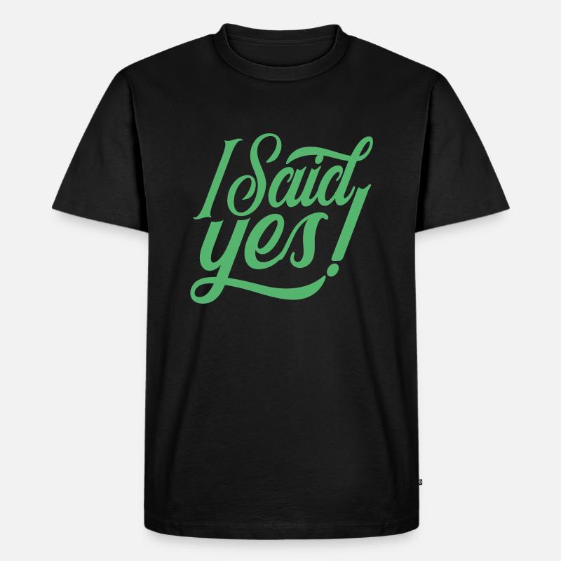 Heiratsantrag - Männer Premium Bio T-Shirt - Schwarz