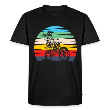 Motocross fille motocross machine moto - T-shirt Premium bio Homme - noir - Devant - Nico (187cm)