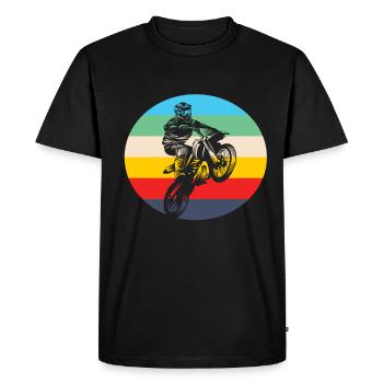 Motocross motocross moto vêtements de motocross - T-shirt Premium bio Homme - noir - Devant - Nico (187cm)
