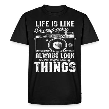 photographie analogique, - T-shirt Premium bio Homme - noir - Devant - Nico (187cm)