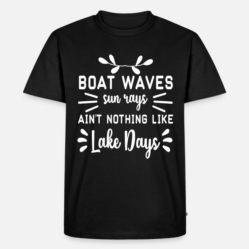 Boot - Männer Premium Bio T-Shirt - Schwarz