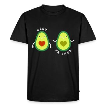 Idée de cadeau de fruits drôles de meilleurs amis d'avocat - T-shirt Premium bio Homme - noir - Devant - Nico (187cm)