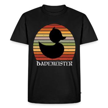 Lifeguard Rubber Duck Quiche Duck Gift - Men's Premium Organic T-Shirt - black - Front - Nico (187cm)