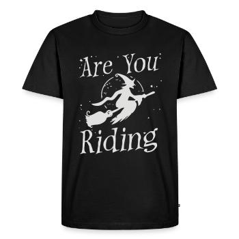 Sorcière sorcière balai halloween costume d'halloween - T-shirt Premium bio Homme - noir - Devant - Nico (187cm)