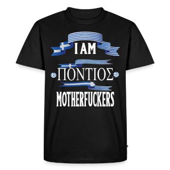 JE SUIS Pontios Matherf ...... p - T-shirt Premium bio Homme - noir - Devant - Nico (187cm)