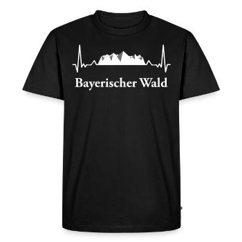 Vacances de randonnée au cœur de la forêt bavaroise - T-shirt Premium bio Homme - noir - Devant - Nico (187cm)