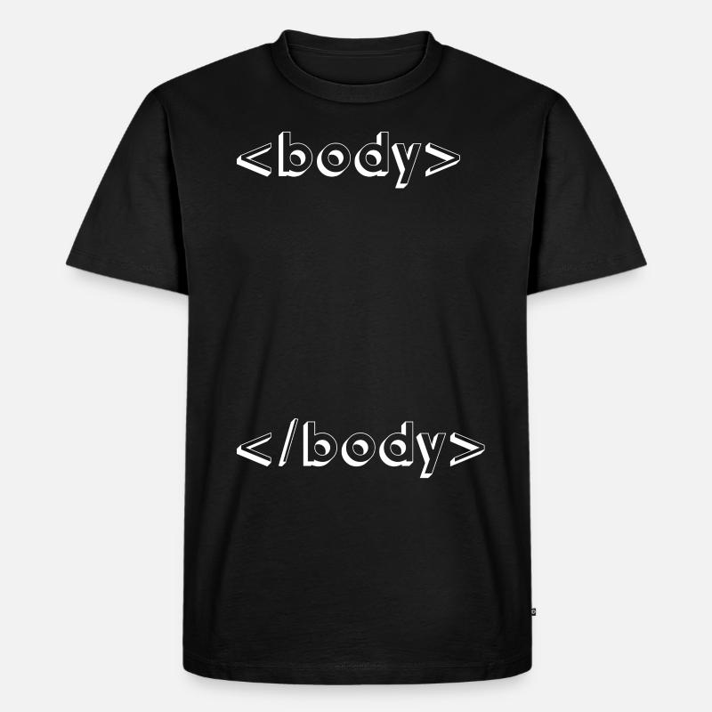 html css geek programming - Men's Premium Organic T-Shirt - black