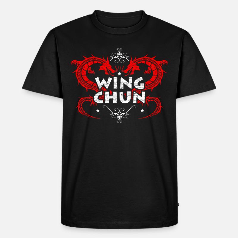 Wing Chun - Männer Premium Bio T-Shirt - Schwarz