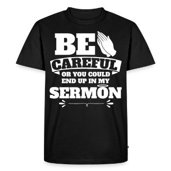 Ministre du prédicateur pasteur cadeau du prédicateur - T-shirt Premium bio Homme - noir - Devant - Nico (187cm)