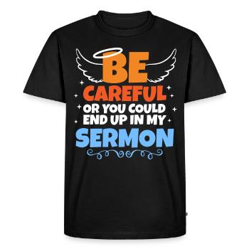 Ministre du prédicateur pasteur cadeau du prédicateur - T-shirt Premium bio Homme - noir - Devant - Nico (187cm)