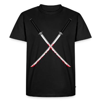 Katana Swords Sword Fighting Warrior Asie - T-shirt Premium bio Homme - noir - Devant - Nico (187cm)