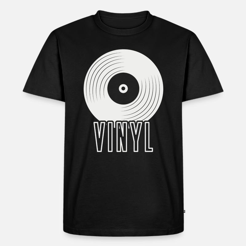 Vinyl - Männer Premium Bio T-Shirt - Schwarz