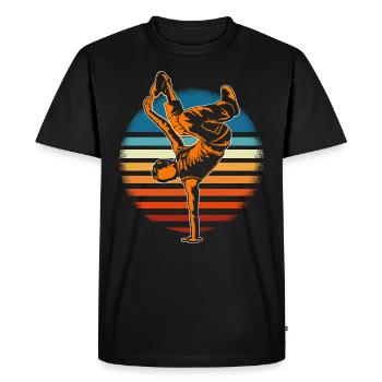 Breakdance B-Boy Breaker Breakdancer B-Girl HipHop - Men's Premium Organic T-Shirt - black - Front - Nico (187cm)