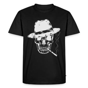 Sir Mister Death Ghost Fantasy Skull Skull - Men's Premium Organic T-Shirt - black - Front - Nico (187cm)