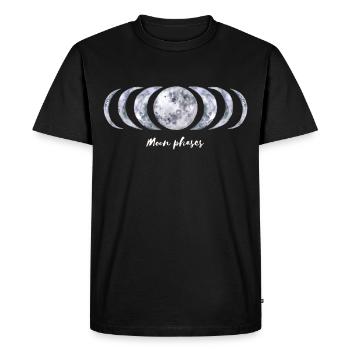 Moon phases moon phases full moon astronomy - Men's Premium Organic T-Shirt - black - Front - Nico (187cm)