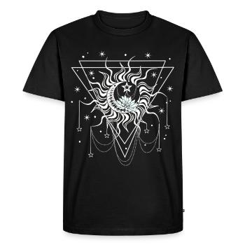 Soleil, lune et étoiles - T-shirt Premium bio Homme - noir - Devant - Nico (187cm)