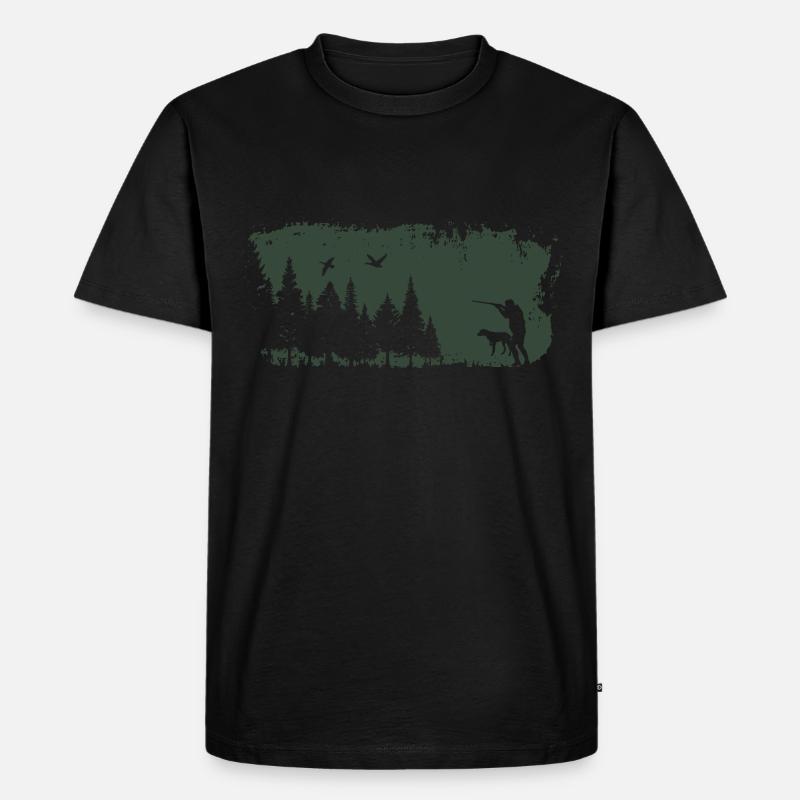Jäger Design - Männer Premium Bio T-Shirt - Schwarz