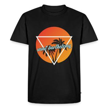 Saint-Barthélemy vacances et destination de vacances - T-shirt Premium bio Homme - noir - Devant - Nico (187cm)