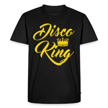 Chemise Disco King des années 1970 / soirée dansante vintage des années 70 - T-shirt Premium bio Homme - noir - Devant - Nico (187cm)