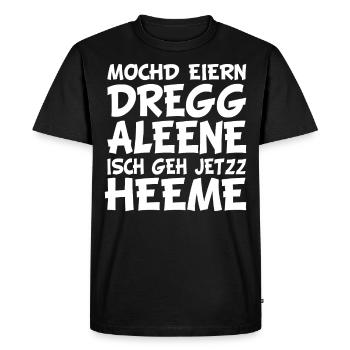 Büro Büros Arbeit Kollege Kollegin sächsisch - Männer Premium Bio T-Shirt - Schwarz - Vorne - Nico (187cm)