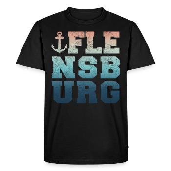 Cadeau souvenir Flensburg Fjord Flensburg - T-shirt Premium bio Homme - noir - Devant - Nico (187cm)