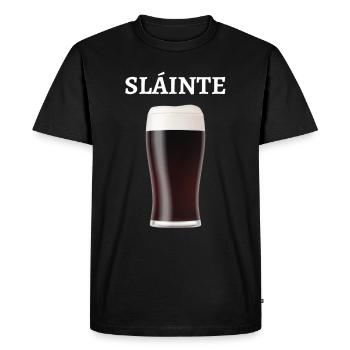 Sláinte Prost in Irish Irish beer - Men's Premium Organic T-Shirt - black - Front - Nico (187cm)