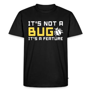 bug feature computer science code programmer program - Men's Premium Organic T-Shirt - black - Front - Nico (187cm)