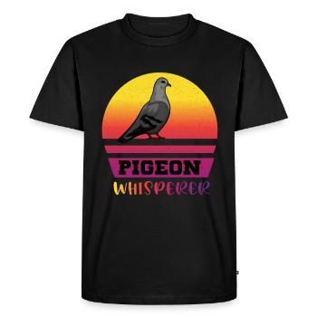Pigeon Whisperer - colombophile colombophile - T-shirt Premium bio Homme - noir - Devant - Nico (187cm)